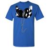 Huge Hanging Headphones T-Shirt DJ Music Tee Shirt Royal Blue Small view 2