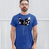 Huge Hanging Headphones T-Shirt DJ Music Tee Shirt Royal Blue Small view 4