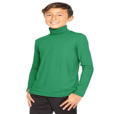 Boy's Oh So Soft Turtleneck Kelly Green X-Large