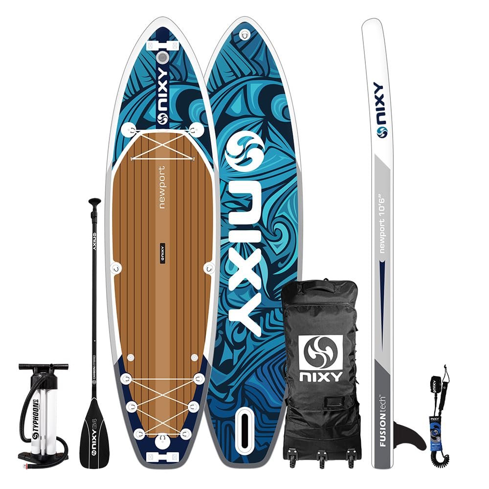 NIXY Newport G5 Inflatable Paddle Board | High-Performance, Durable, and Lightweight SUP for All Skill Levels with Welded Seams and 300 lbs. Capacity. (Exuma)