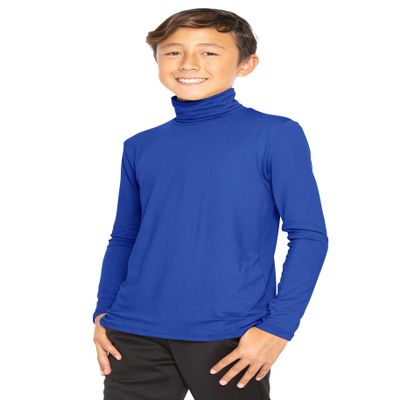 Boy's Oh So Soft Turtleneck Royal Blue Large