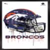 NFL Denver Broncos - Drip Helmet 20 Wall Poster, 34L x 22.4W, Black Framed Version view 1