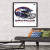 NFL Denver Broncos - Drip Helmet 20 Wall Poster, 34L x 22.4W, Black Framed Version view 2