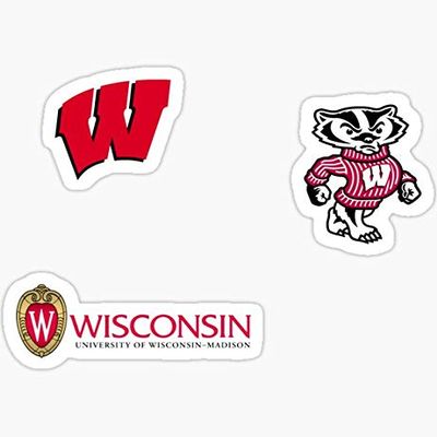 University of Wisconsin Madison Pack - Pack of 3 Stickers - Auto, Wall, Laptop, Cell, Truck Sticker for Windows, Cars, Trucks