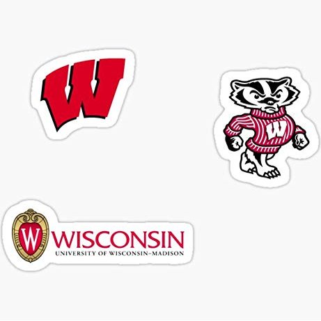 University of Wisconsin Madison Pack - Pack of 3 Stickers - Auto, Wall, Laptop, Cell, Truck Sticker for Windows, Cars, Trucks