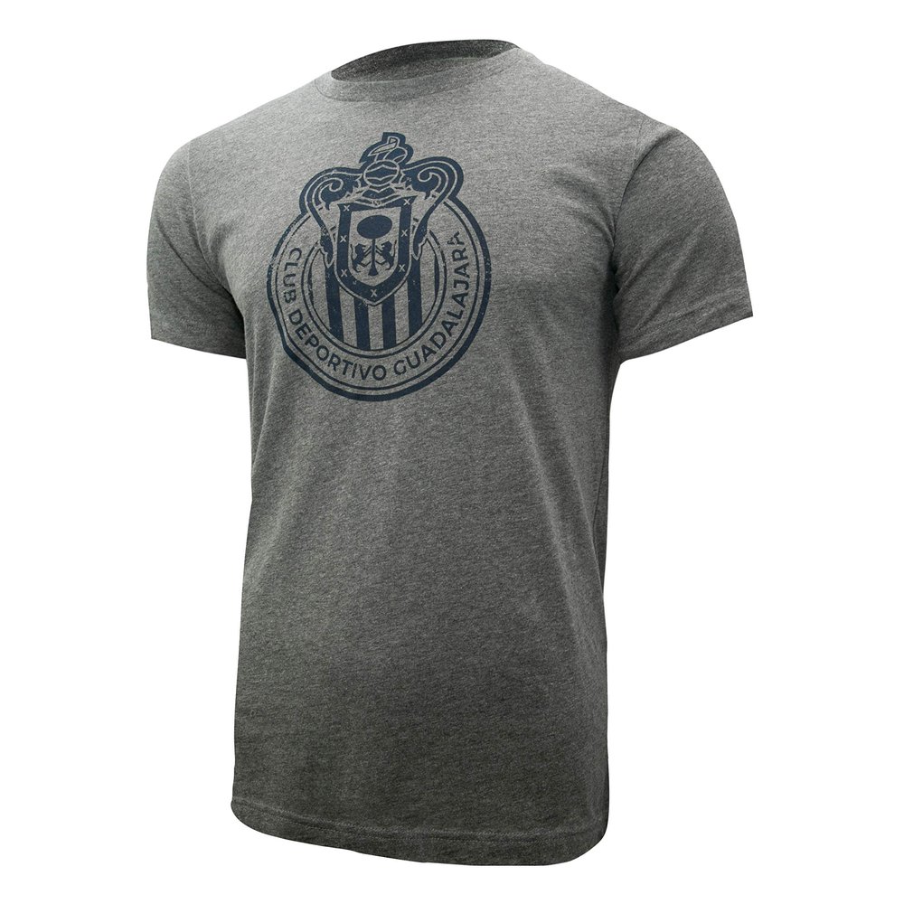 Icon Sports Men Chivas De Guadalajara Officially Licensed Soccer T-Shirt Cotton Tee -03 XL Grey
