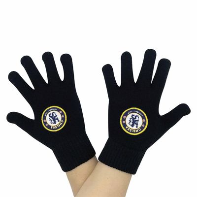 Chelsea EPL Adult Knitted Black Gloves - Authentic EPL