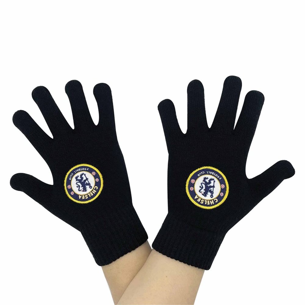 Chelsea EPL Adult Knitted Black Gloves - Authentic EPL