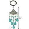 0G 8mm 316L Surgical Steel Turquoise Beads Tassel Dangle Ear Gauges Piercing Flesh Tunnels Plugs Statement Earrings view 2