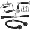 DYNASQUARE Tricep Press Down Cable Machine Attachment, Body Building, LAT Pulldown Attachments, Home Gym Accessories, Double D Handle, V Bar, Tricep Rope, Pull Down Bar view 1