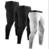 BUYJYA 3 or 5 Pack Men's Compression Pants Running Tights Workout Leggings Athletic Cool Dry Yoga Gym Clothes Gift Black-Black-White view 1