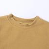 2Pcs Kids Boys Girls Cotton Pajamas Set, Toddler Solid Snug Fit Sleepwear Long Sleeve Tops + Elastic Pants Yellow view 3