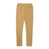 2Pcs Kids Boys Girls Cotton Pajamas Set, Toddler Solid Snug Fit Sleepwear Long Sleeve Tops + Elastic Pants Yellow view 4