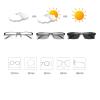 willochra Photochromism Gray Bifocal Reading Glasses +1.25 Strength Men Women Lightweight Square Frame Transition Readers Eyeglasses (black, 2.25) view 3