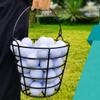 10L0L 2 Pack Metal Range Golf Ball Baskets with Handle, Golf Ball Storage Bucket, Holds 50 Balls Each (Balls Not Included) view 3