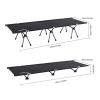 leveraYo Folding Camping Cot with Storage Bag, Portable Camping Cot Bed for Adults, Compact for Outdoor & Indoor use, Camping, Hiking, Lightweight, Heavy Duty Support 150KG view 3