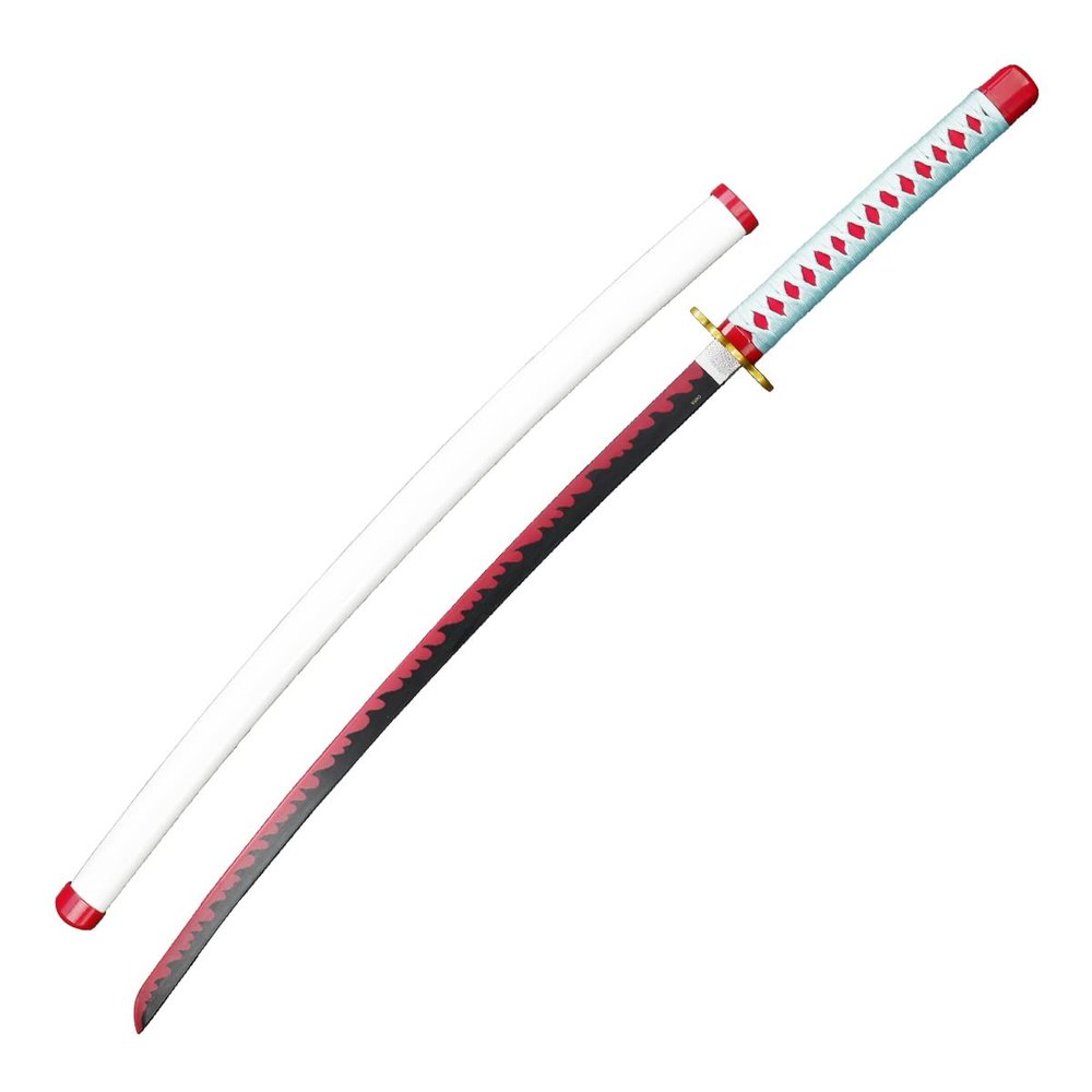 38 Munetoshi Unsharpened Steel LARP Cosplay Anime Mitsuri Kanroji Demon Sword w/Scabbard Costumes