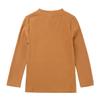 2Pcs Kids Boys Girls Cotton Pajamas Set, Toddler Solid Snug Fit Sleepwear Long Sleeve Tops + Elastic Pants Orange view 2