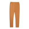 2Pcs Kids Boys Girls Cotton Pajamas Set, Toddler Solid Snug Fit Sleepwear Long Sleeve Tops + Elastic Pants Orange view 4