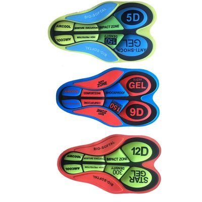 3PCS/LOT Cycling Shorts Gel Pad 9D 12D 19D 20D Cycling Cushion MTB Bike Base Seat Cushion Shockproof Bicycle Underwear Pads (Color B)