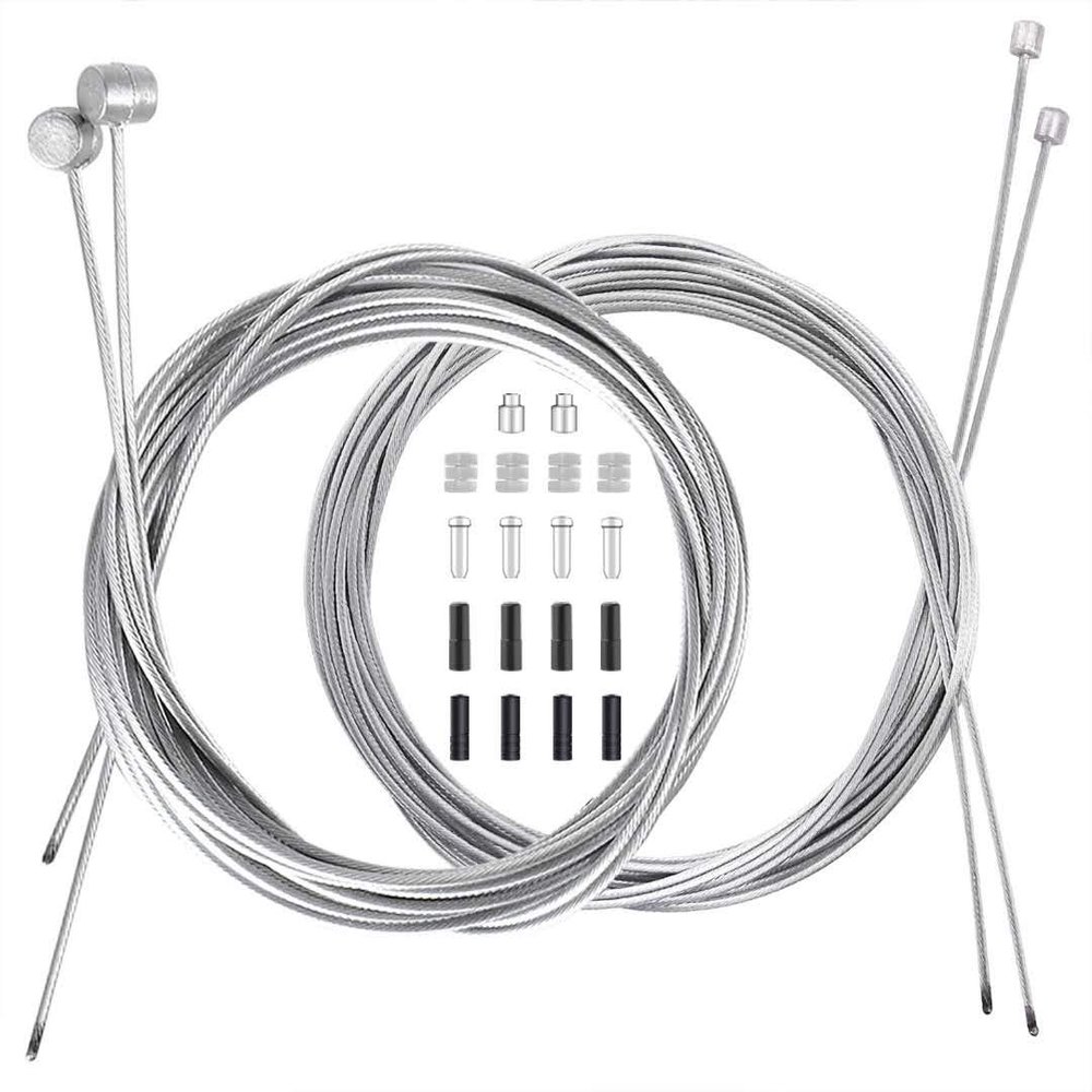 4PCS Bike Brake Cable Shifter Cable, Bicycle Gear Cable Wire for Mountain Bike, Bike Brake Wire Set for Universal Bike, Including 18 PCS Complete Inner Replacement Set