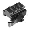 LONSEL Picatinny Riser Mount, Low Profile Rail Riser Mounts Adaptor with QD Lever Lock Quick Release & 3 Slots Picatinny Rails for Scope Rings Optics Sights, 1/2" H x 1.57''L (2 Pack) view 2