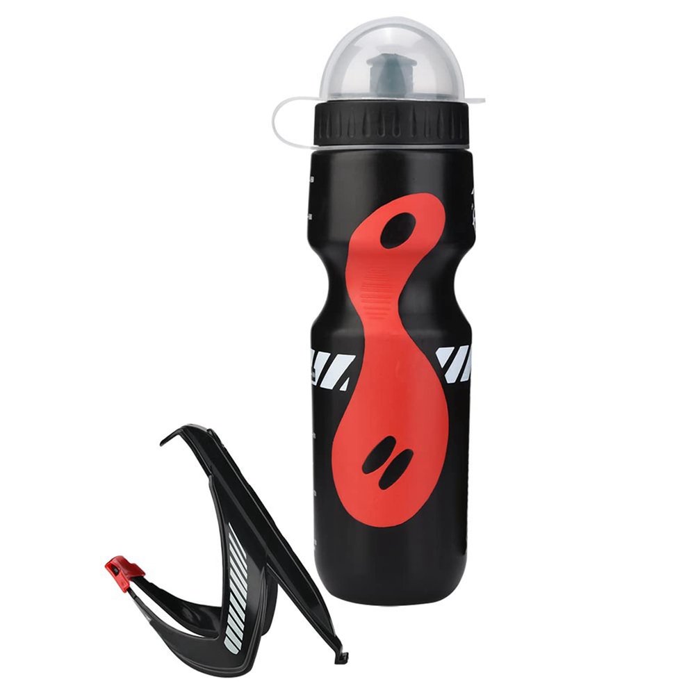 Yosoo Health Gear Cycling Drink Bottle with for Mountain Bicycle, and Cage Set, Holder with Bottle Set, Road Cycling, 650ml