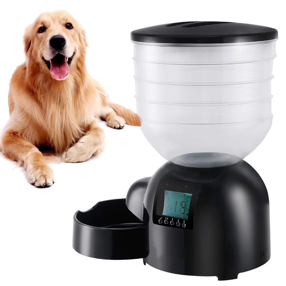 11L Automatic Cat Feeder, Auto Dog Food Dispenser Timed Pet Feeder,Portion Control, 1-4 Meals Per Day & 10S Voice Recorder Programmable Timer for Small & Medium Pets