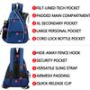 Sucipi Pickleball Bag - Men's -Women's Pickleball Backpack, Adjustable Sling Bag w/Fence Hook/Large Capacity/Safety Pocket-Blue view 4