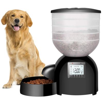 Smart Automatic Pet Feeder Food Dispenser for Cats & Dogs,11L Auto Cat Feeder with Features Portion Control,Time Programmable,LCD Display & Voice Recording Up to 4 Meals Per Day