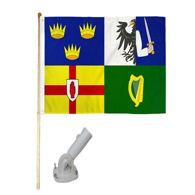 American Wholesale Superstore 5' Wooden Flag Pole Kit W/Nylon White Bracket 4 Irish Provinces 3x5 Poly Flag