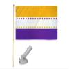 5' Wooden Flag Pole Kit Nylon White Bracket 19th Amendment Victory 3x5 Poly Flag view 1