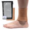 CRS Cross Ankle Gel Sleeves. Padded Skate Socks. Ankle, Foot and Lower Leg Cushion and Protection for Figure Skating, Ice Hockey, Roller, Inline, Riding, Ski. (Tan 2 Sleeves and 2 Gel Discs) view 1