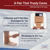 CRS Cross Ankle Gel Sleeves. Padded Skate Socks. Ankle, Foot and Lower Leg Cushion and Protection for Figure Skating, Ice Hockey, Roller, Inline, Riding, Ski. (Tan 2 Sleeves and 2 Gel Discs) view 3