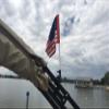 Caddie Buddy American Flag Clamping Boat Mount view 3