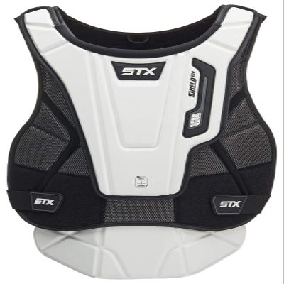 STX Lacrosse Shield 600 Goalie Chest Protector , white/black , Large