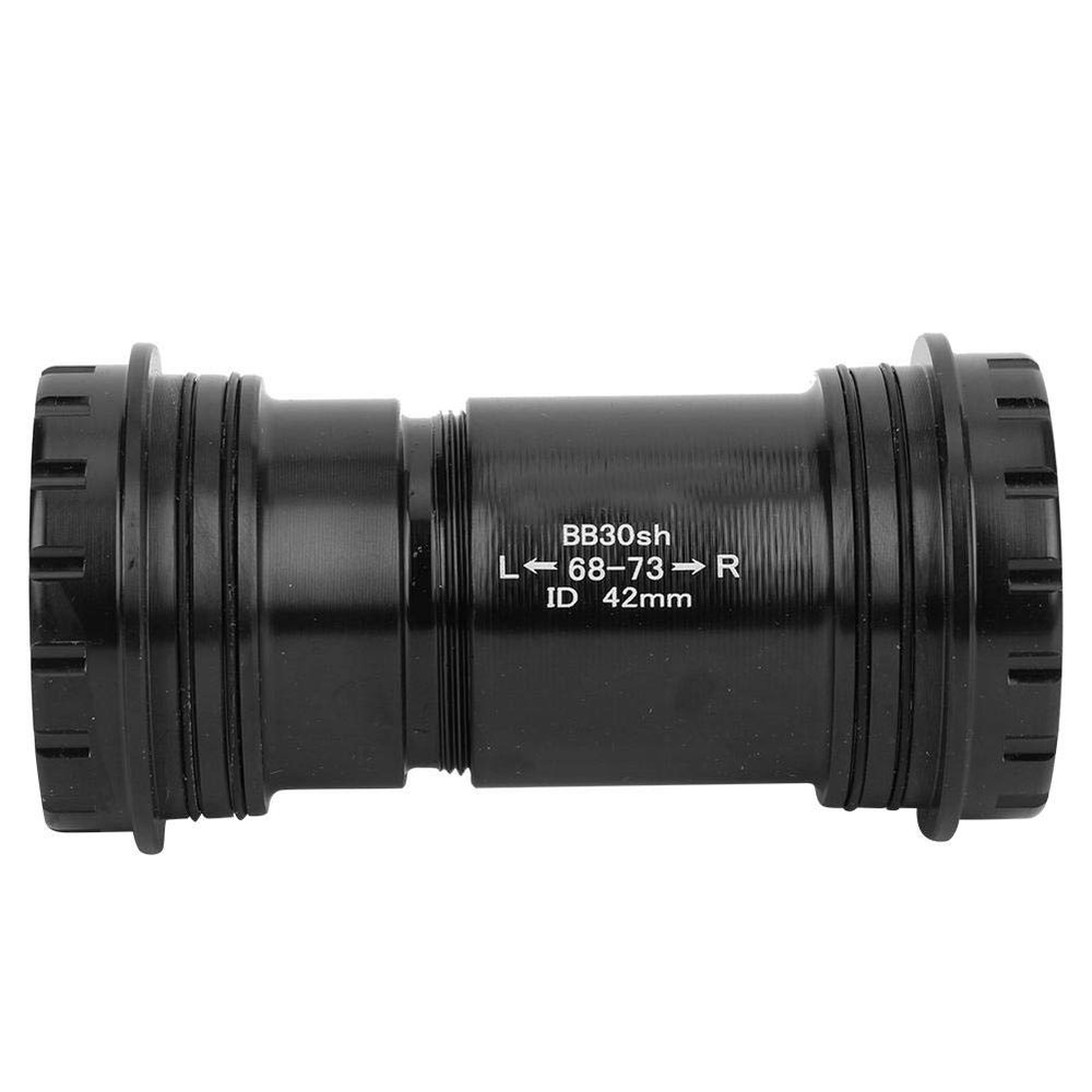 Alloy Thread BB30 Bike Bottom Bracket, BB Bottom Bracket, Screw-in Locking for 24/24mm Crankset 42mm Frame Shell(Black)
