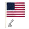 American Wholesale Superstore 5' Wooden Flag Pole Kit Nylon White Bracket & 48 Star USA Linear 3x5 Poly Flag view 1