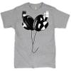 Huge Hanging Headphones T-Shirt DJ Music Tee Shirt Sport Gray Small view 1