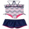 Limited Too Girls Bathing Suit and Shorts Set (Blue, X-Small 5/6) view 1