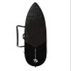 Creatures of Leisure 2023 Shortboard Icon Lite Cover, Durable Matte Black Tarpee, 3mm Foam Protection, Corrosion Resistant Zip, Black Silver, 5'8" view 1