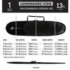 Creatures of Leisure 2023 Longboard Icon Lite Boardcover, 3mm Foam Protection, Durable Matte Black Tarpee, 2-year Warranty, Black Silver, 8'6" view 3