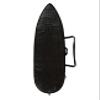Creatures of Leisure 2023 Shortboard Icon Lite Cover, Durable Matte Black Tarpee, 3mm Foam Protection, Corrosion Resistant Zip, Black Silver, 6'3" view 2