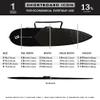 Creatures of Leisure 2023 Shortboard Icon Lite Cover, Durable Matte Black Tarpee, 3mm Foam Protection, Corrosion Resistant Zip, Black Silver, 6'3" view 3