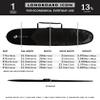 Creatures of Leisure 2023 Longboard Icon Lite Boardcover, 3mm Foam Protection, Durable Matte Black Tarpee, 2-year Warranty, Black Silver, 9'0" view 3