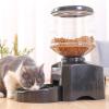 Automatic Cat Feeder 5.5L Auto Pet Dog Dry Food Dispenser for Cats and Small Dogs,Programmable Timer, Smart Electric Pet Feeder,Portion Control 1-3 Meals Per Day & 10S Voice Recorder,Orange view 2