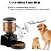 Automatic Cat Feeder 5.5L Auto Pet Dog Dry Food Dispenser for Cats and Small Dogs,Programmable Timer, Smart Electric Pet Feeder,Portion Control 1-3 Meals Per Day & 10S Voice Recorder,Orange view 4