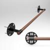 Pull-Up Bars AGYH Wall-Mounted Horizontal Bar, Chinese Style Mahogany Fitness Bar, Home Fitness Equipment, Safe and Stable, Load 300kg view 4