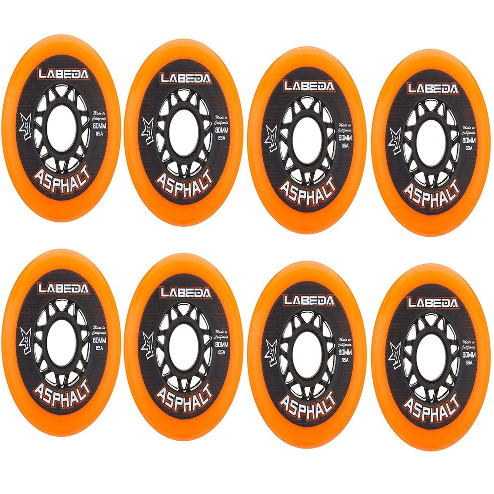 Labeda Asphalt Orange Inline Hockey Skate Wheels - 80mm