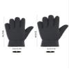 SATINIOR 3 Pairs Winter Fleece Gloves Kids Soft Warm Mitten for Boys Girls Full Fingers Outdoors Activities 5-12 Year(5-8 Years,Black, Grey) view 2